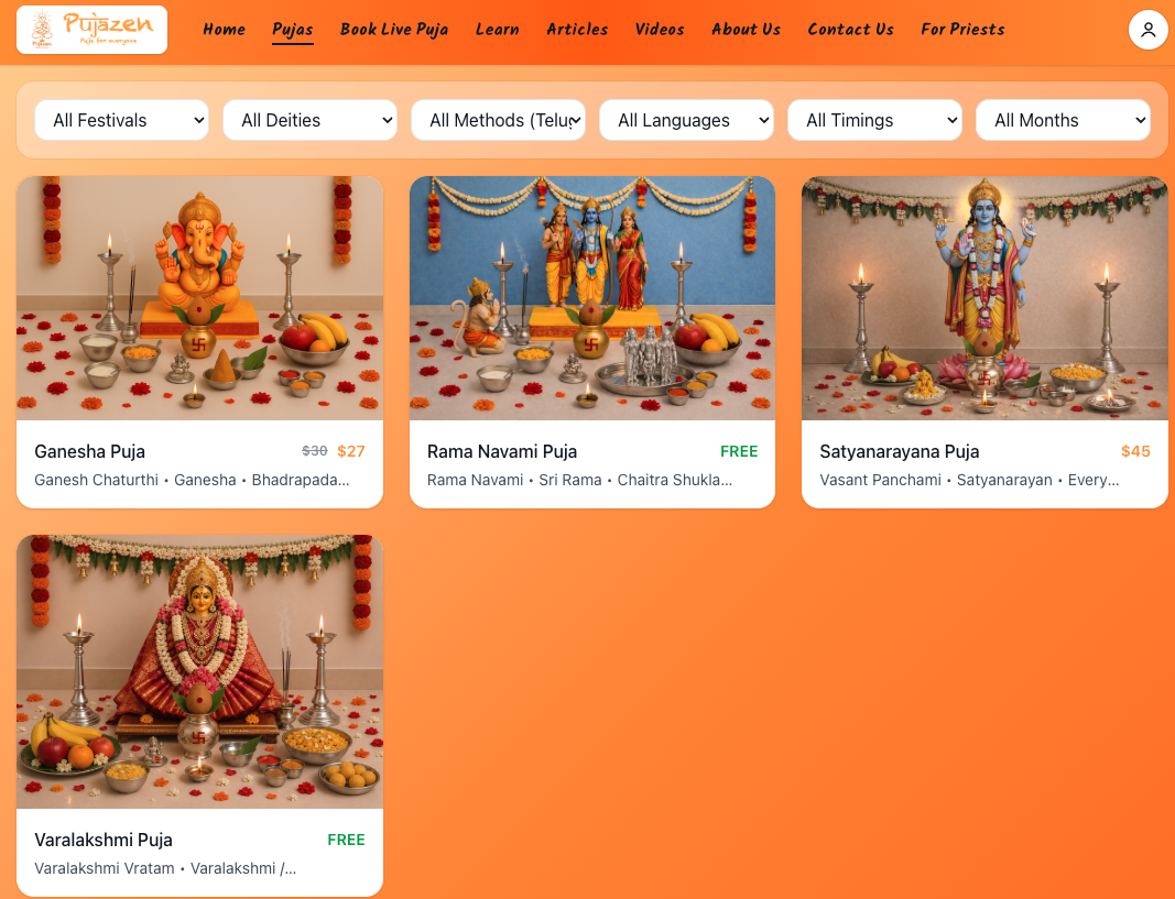 Choose Your Puja